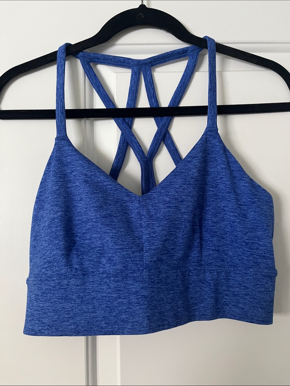 Blue Strappy Bralette - Womens active wear, layering
